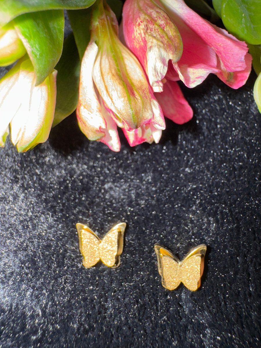3D butterfly earrings