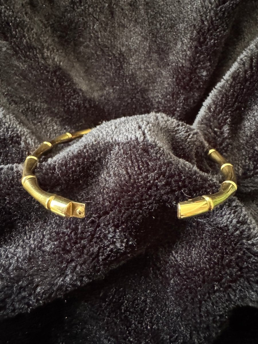 Bamboo style hinge bracelet
