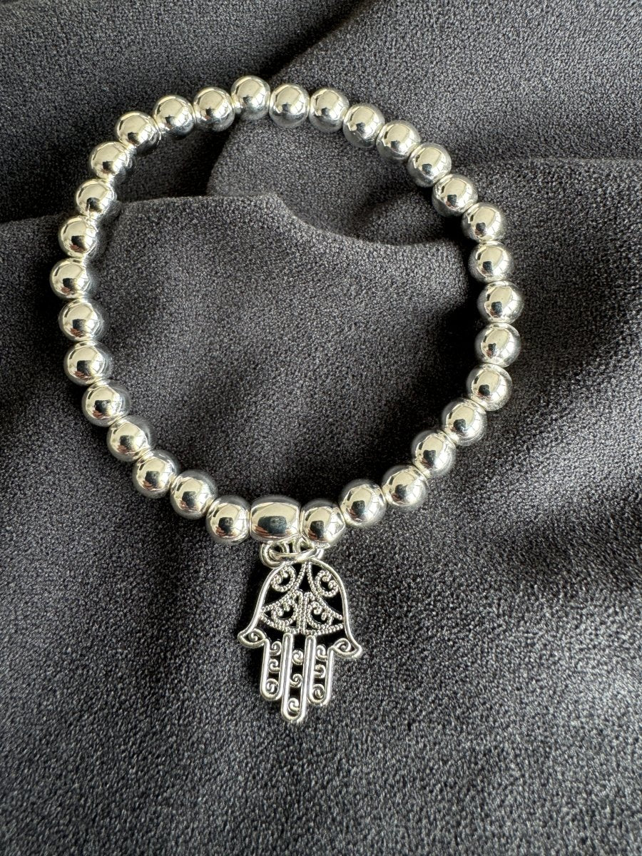 Beaded hamza bracelet