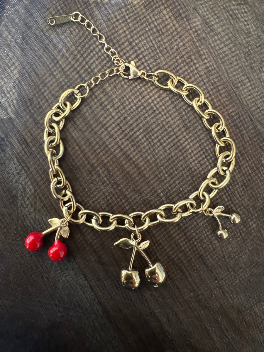 Cherry charm bracelet 🍒