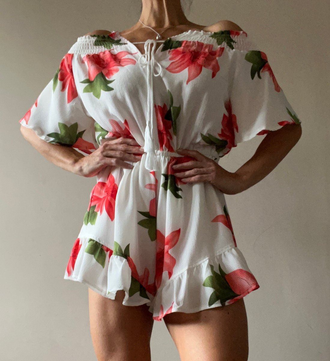 Cold shoulder playsuit
