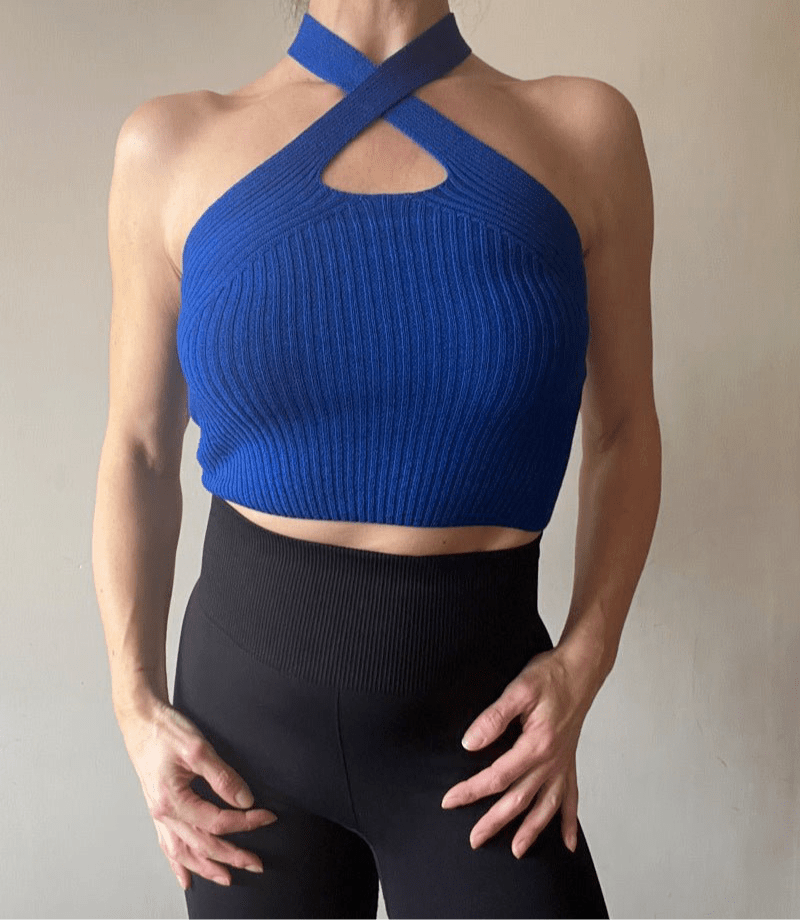 Cross over crop top