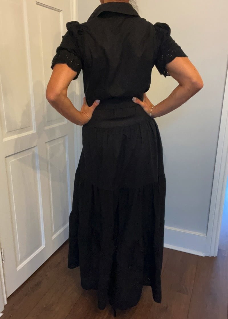 Belted full length dress