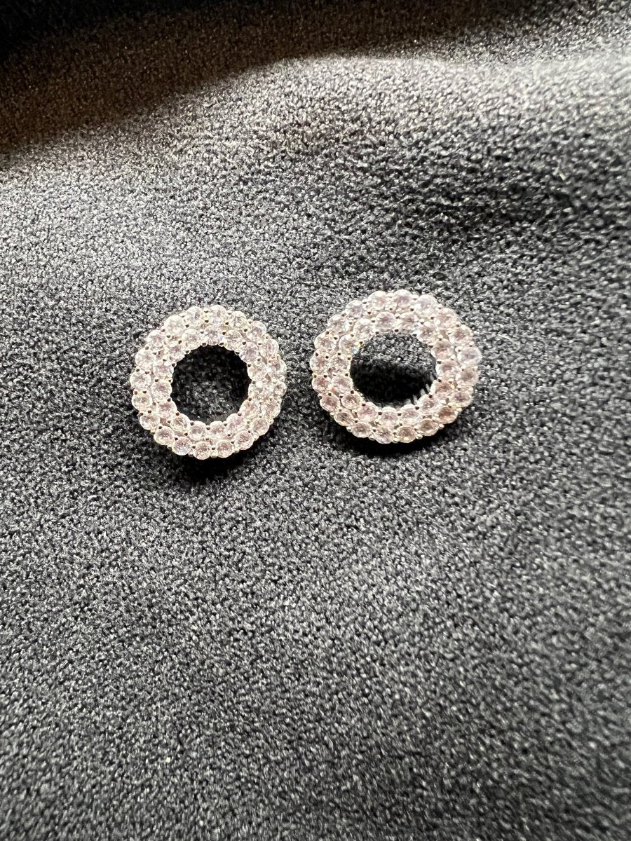 Circle diamanté earrings