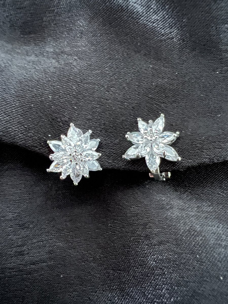 Clip on Flower earrings