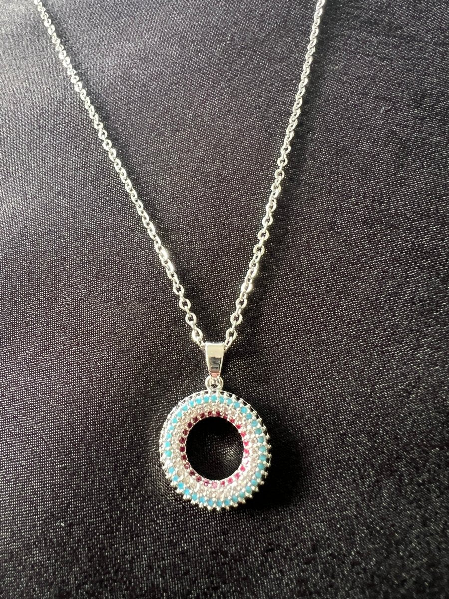 Colourful circular pendant