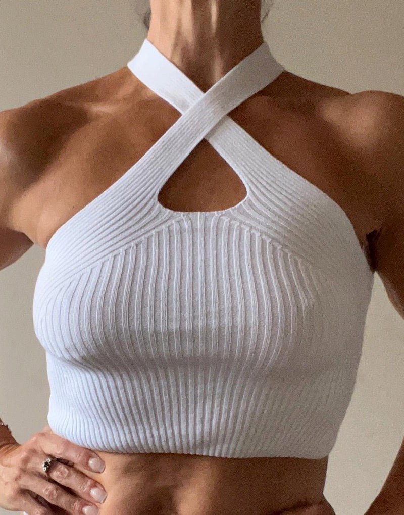 Cross over crop top