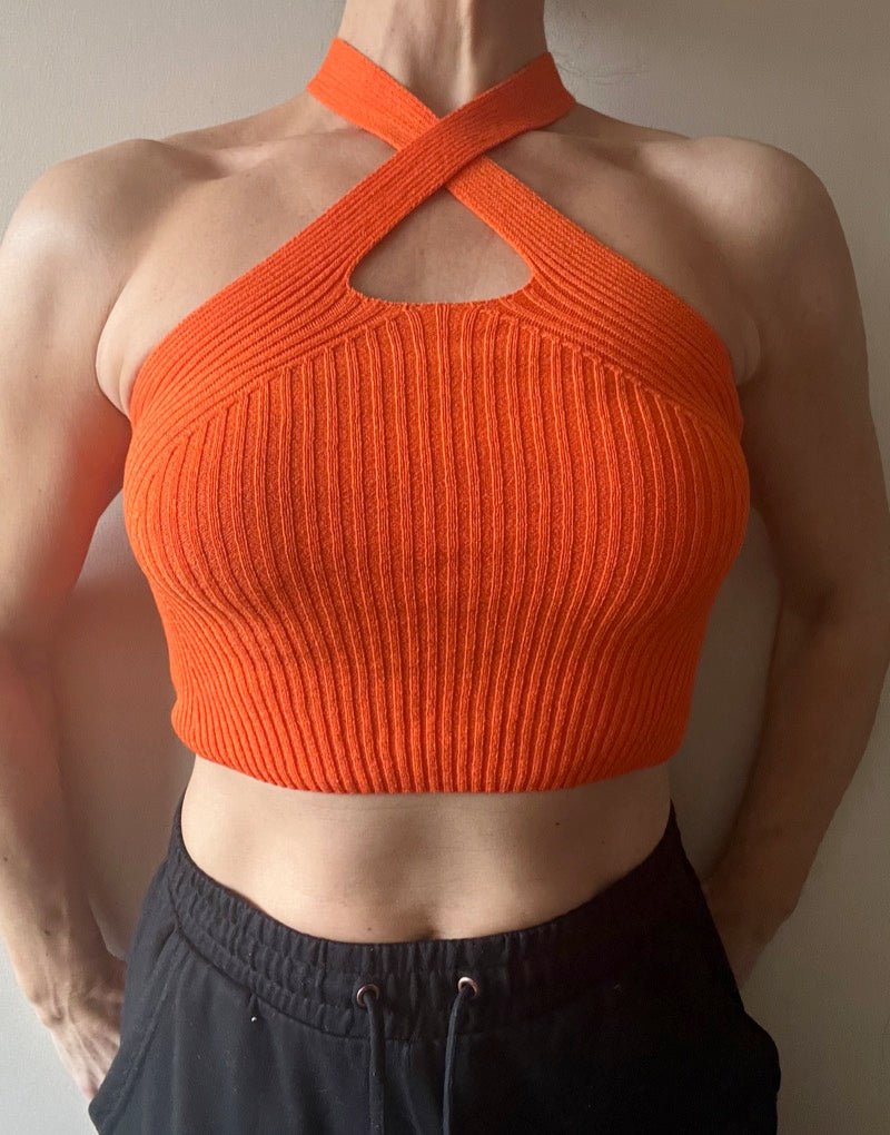 Cross over crop top