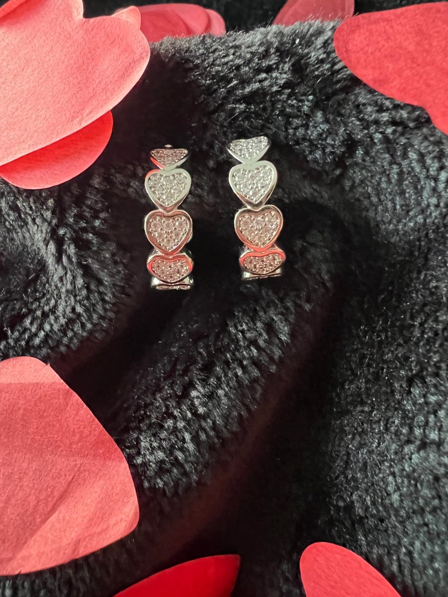 Looped heart earrings
