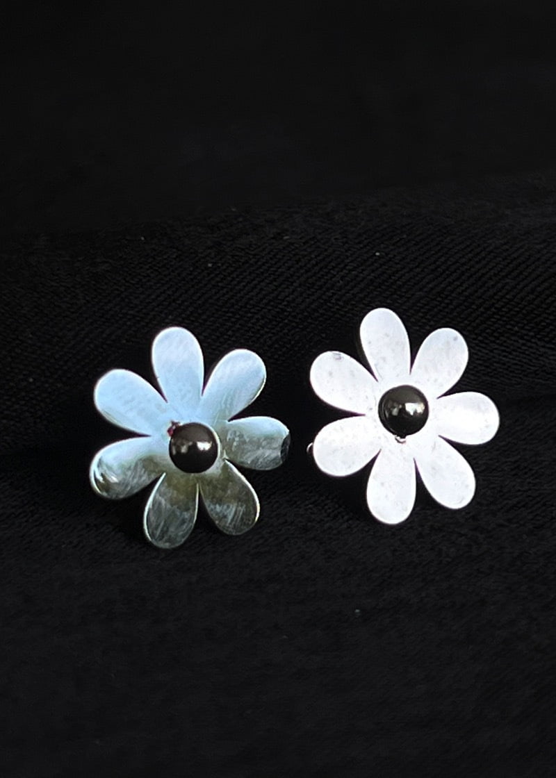Mirror flower earrings