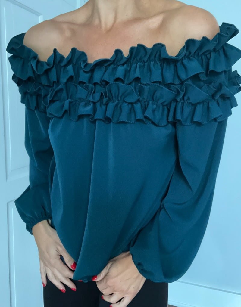 Off the shoulder ruffle top