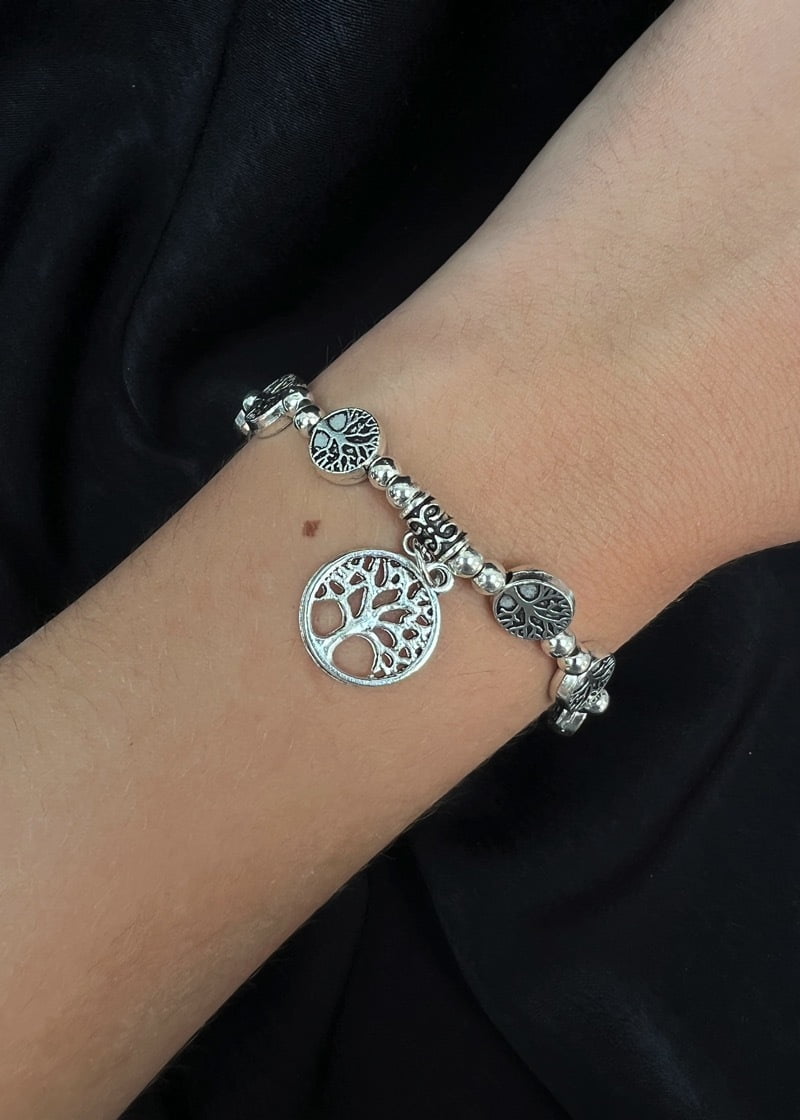 Silver tree of life bracelet