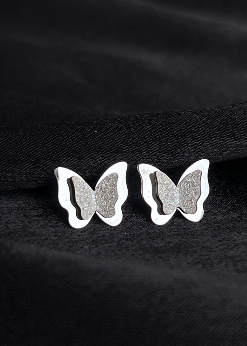 Sparkly butterfly earrings