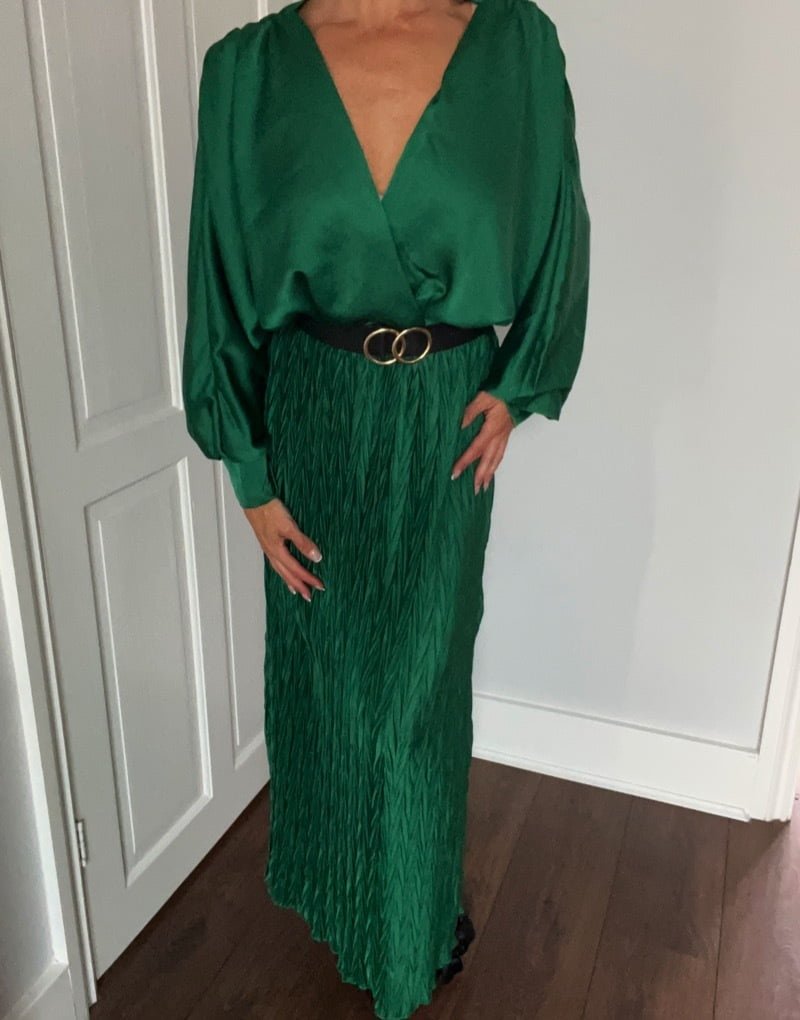 Stunning Emerald Green peplum dress