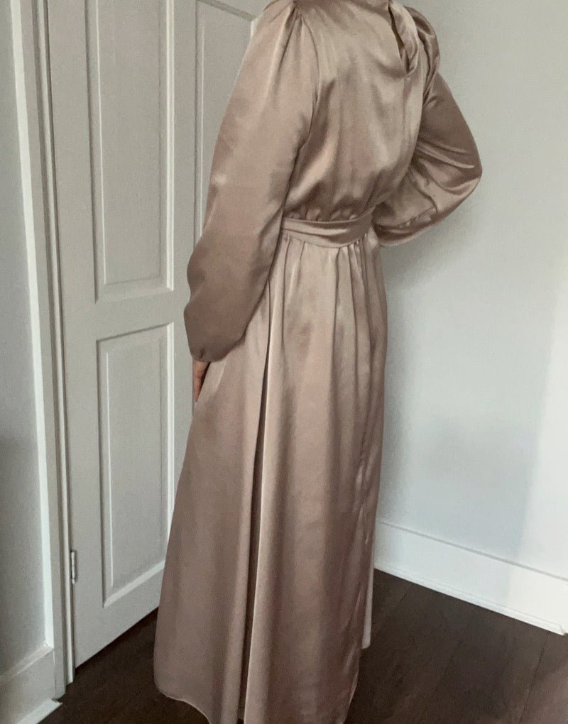 The simple elegant Satin dress