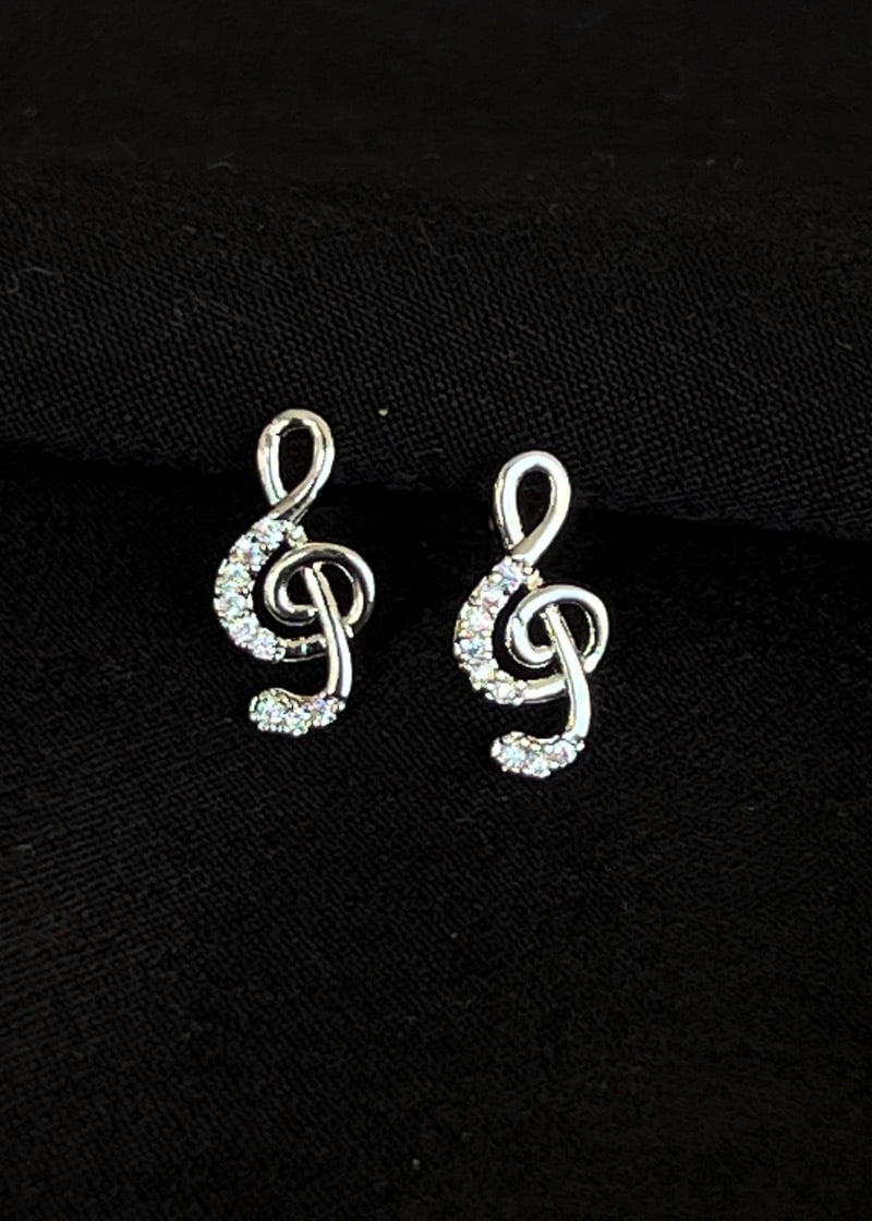 Treble clef earrings