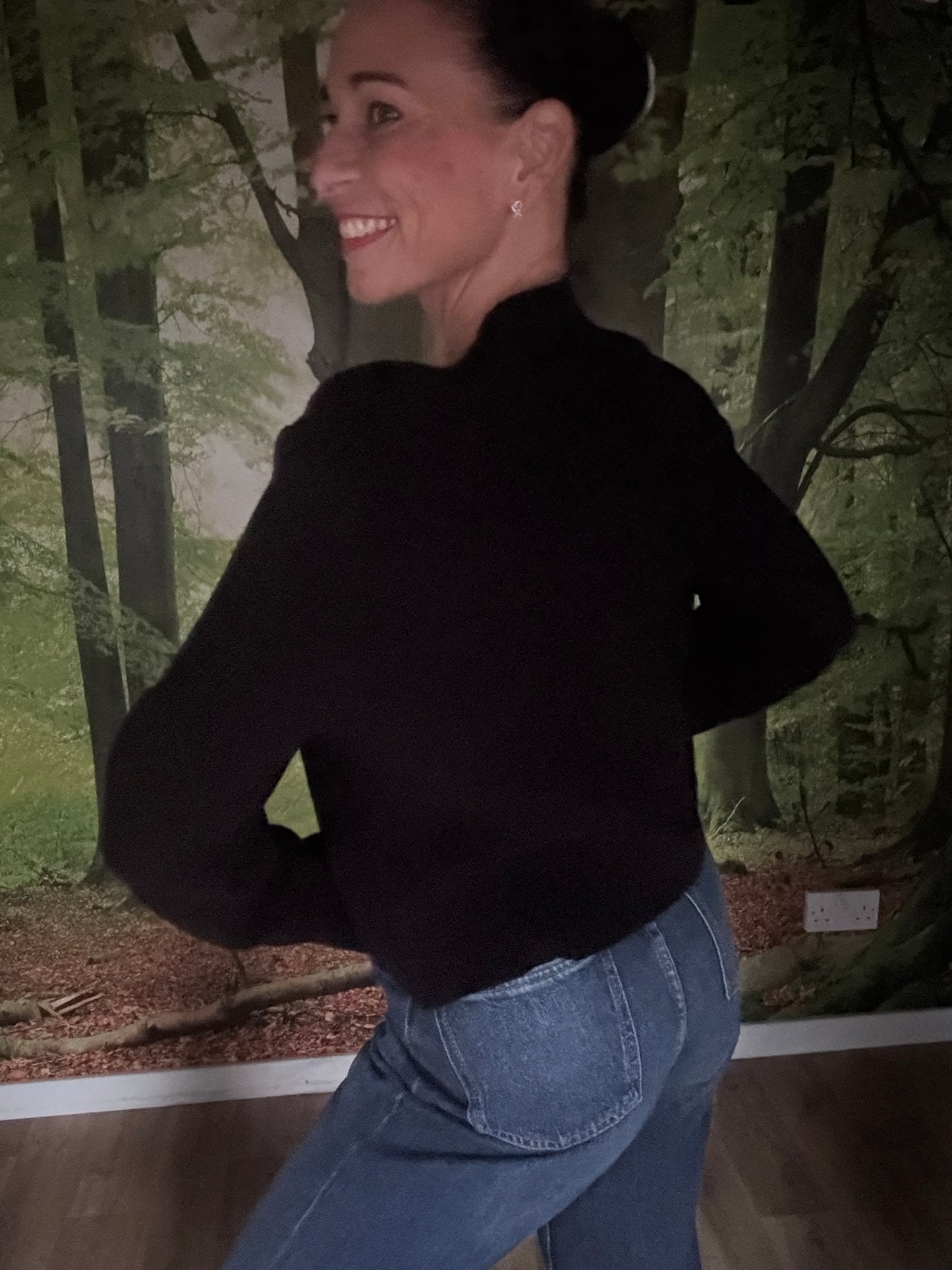 Gold button cardi classic