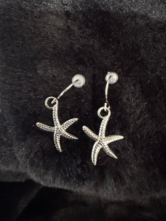 Small starfish earrings