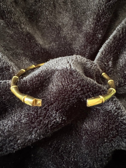 Bamboo style hinge bracelet