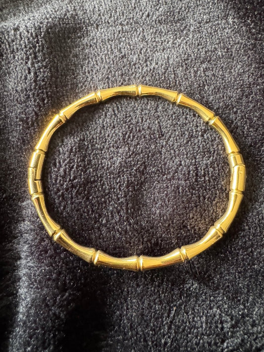 Bamboo style hinge bracelet