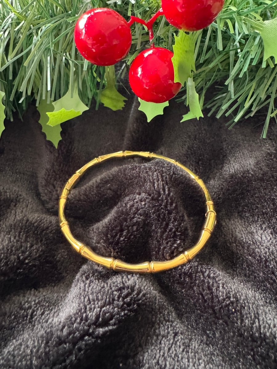 Bamboo style hinge bracelet