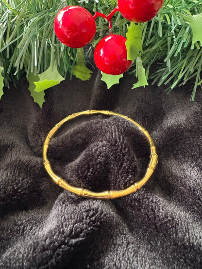 Bamboo style hinge bracelet
