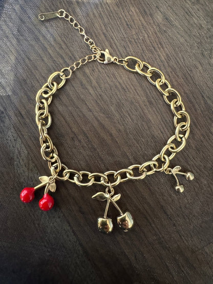Cherry charm bracelet 🍒