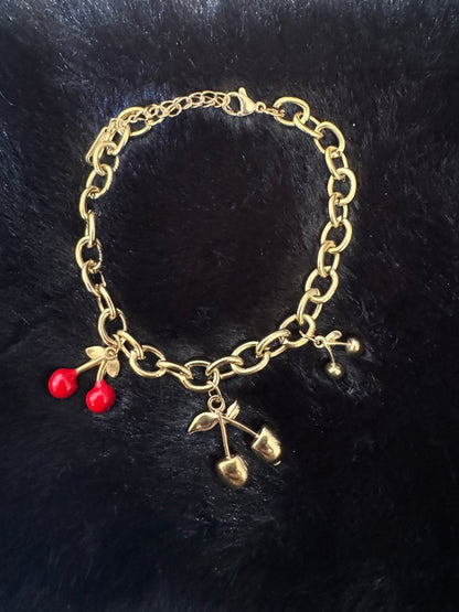 Cherry charm bracelet 🍒