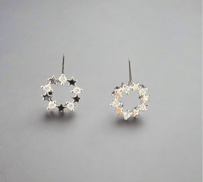 Circle star earrings