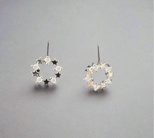 Circle star earrings