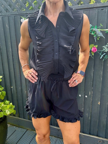 Collar play suit