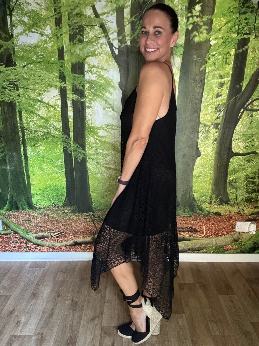 Crochet waterfall dress