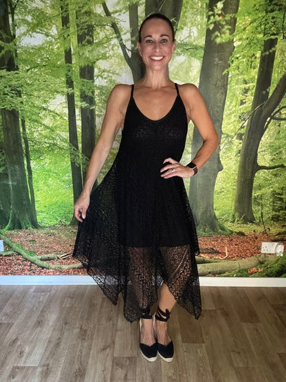 Crochet waterfall dress