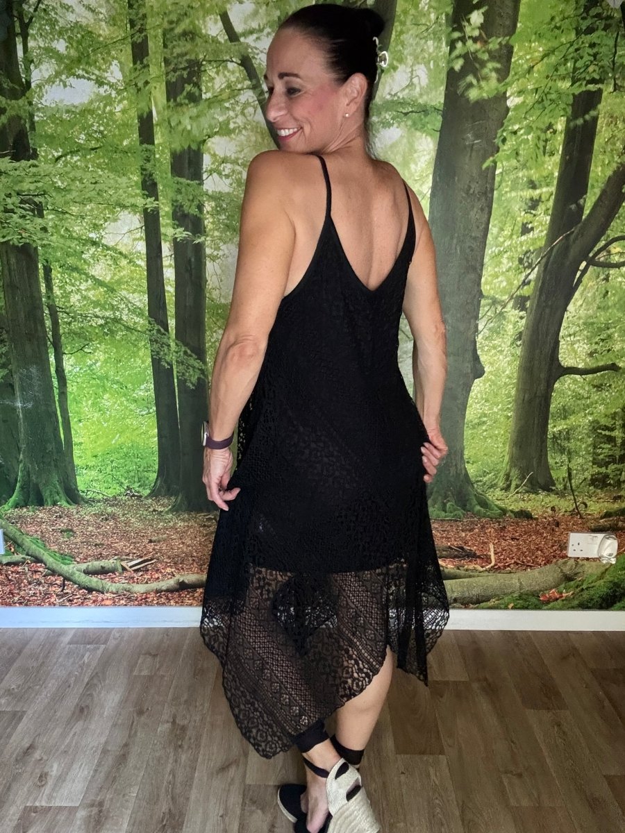 Crochet waterfall dress