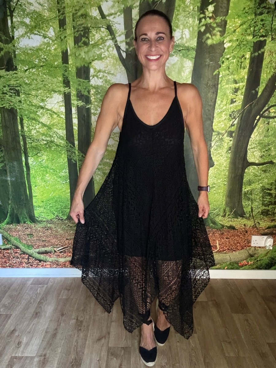 Crochet waterfall dress