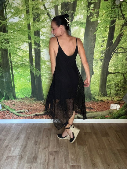 Crochet waterfall dress