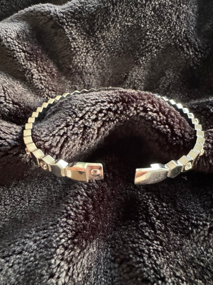 Diamond hexagon hinge bracelet