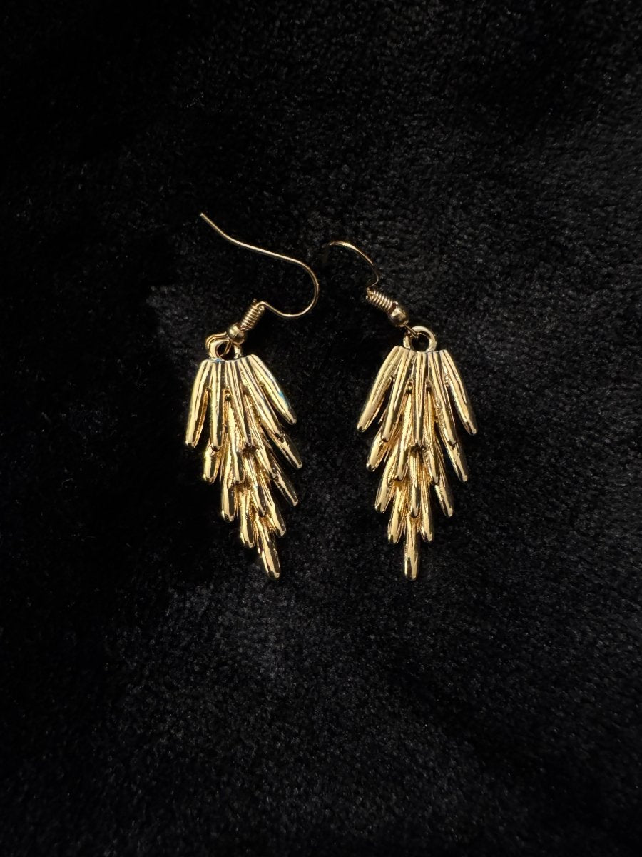 Feather hook earrings