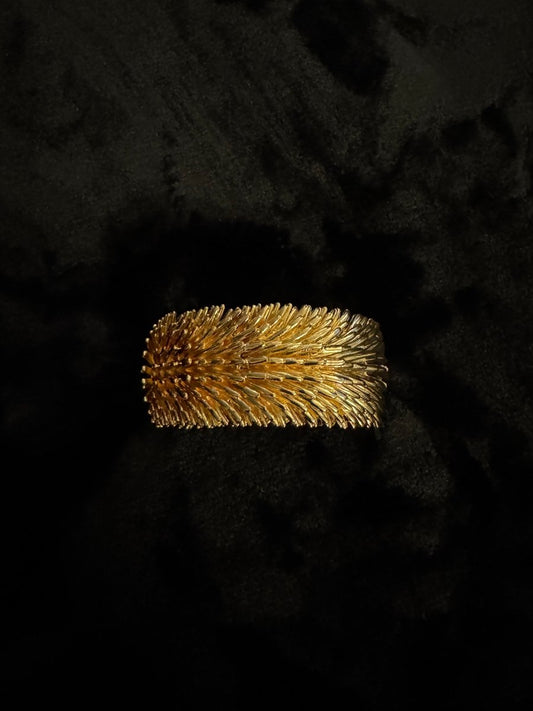 Feather stretch cuff bracelet