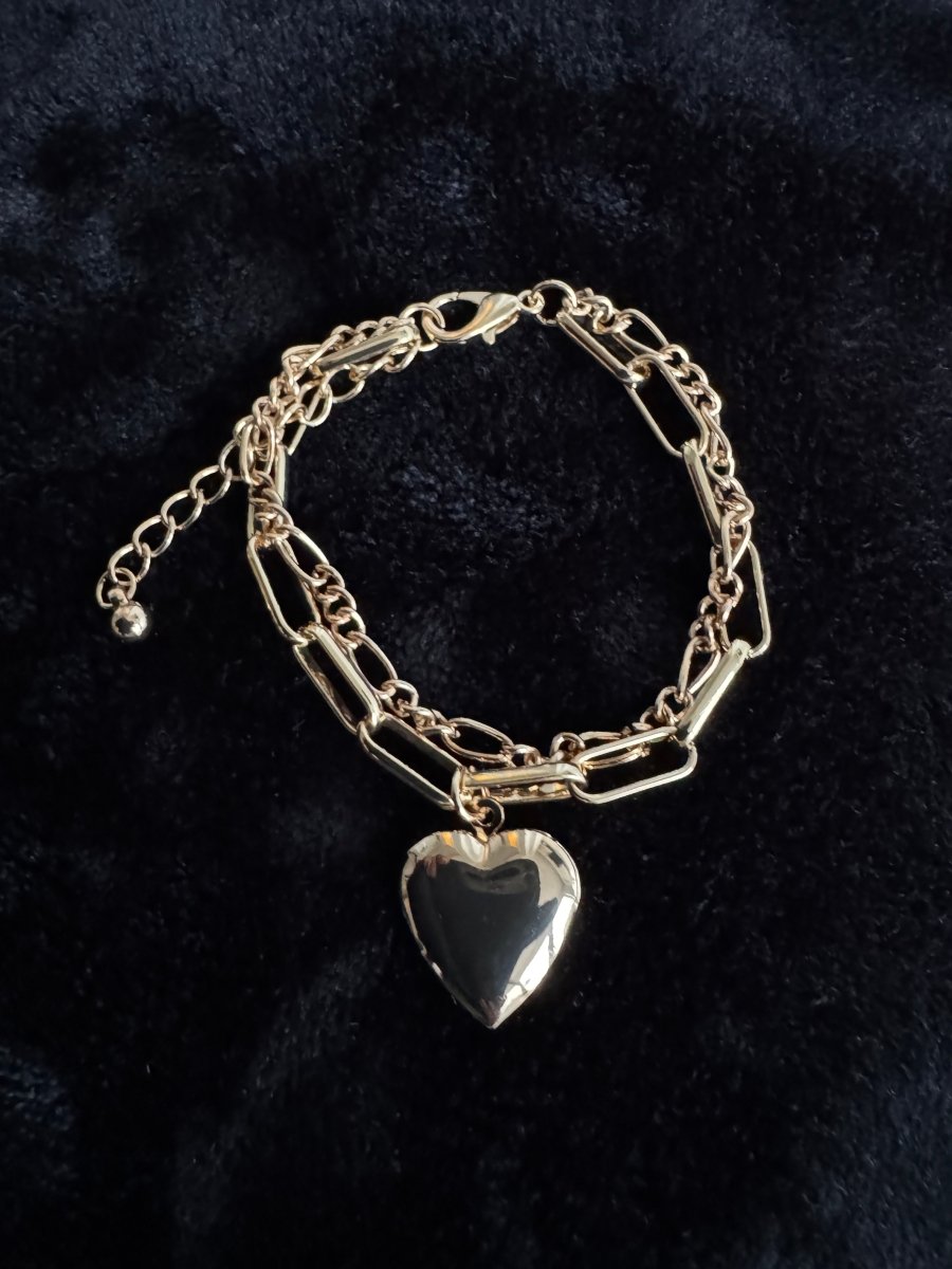 Heart stacking bracelet