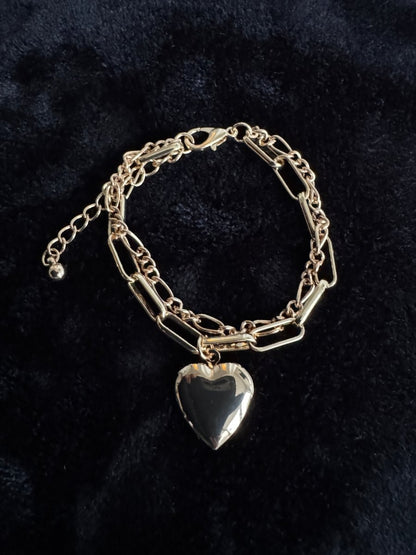 Heart stacking bracelet