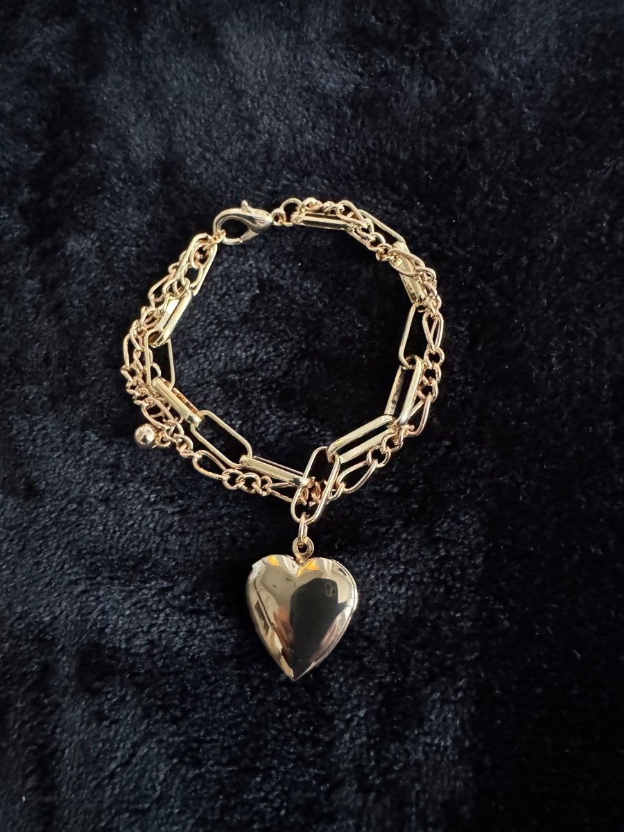 Heart stacking bracelet