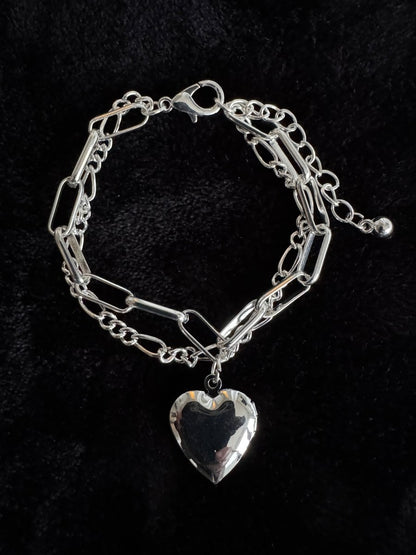 Heart stacking bracelet