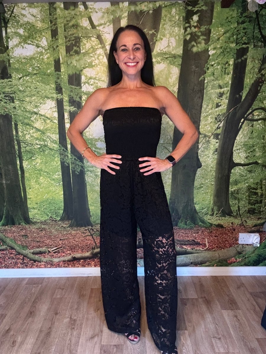 Lace bardot jumpsuit