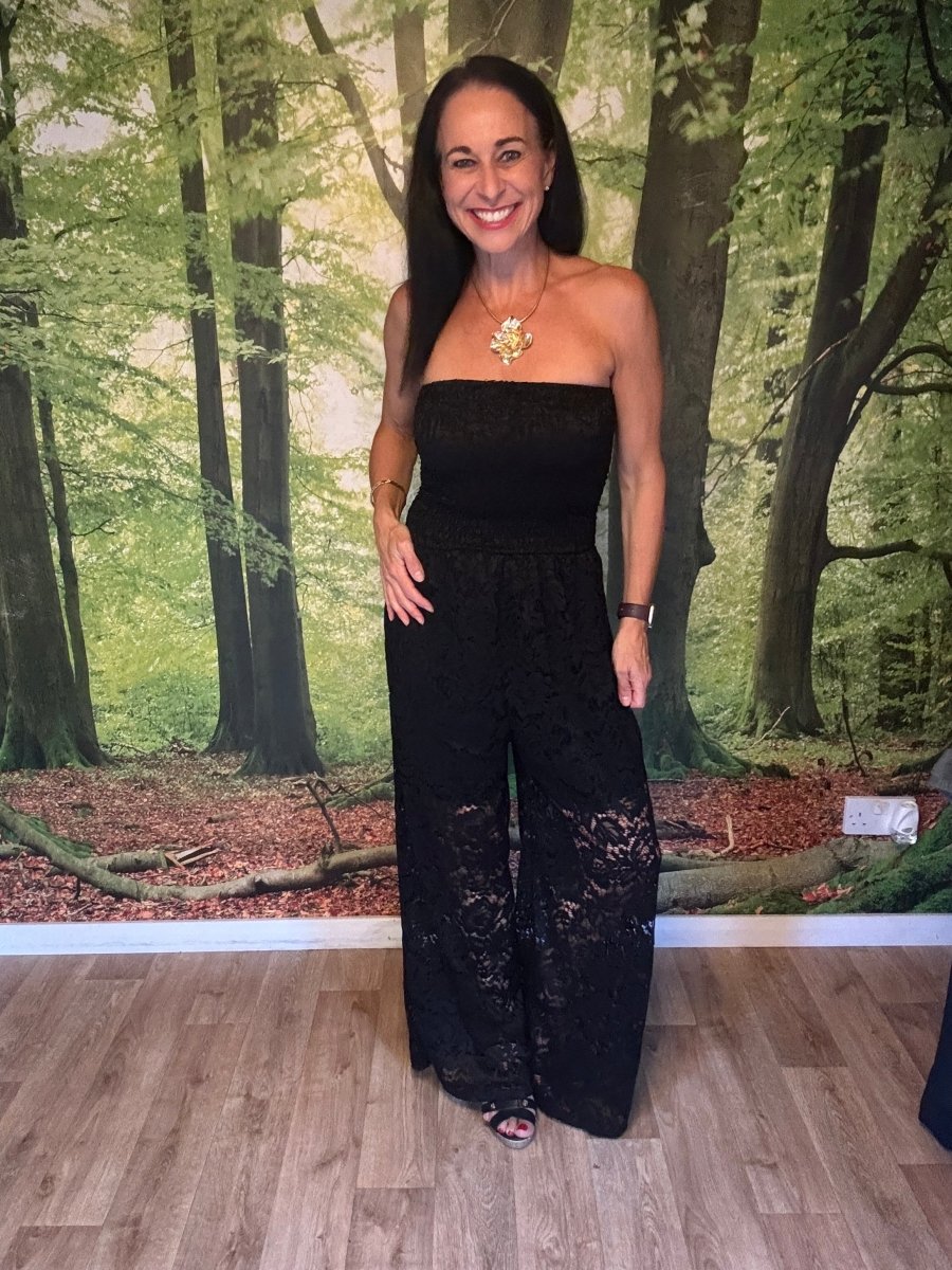Lace bardot jumpsuit