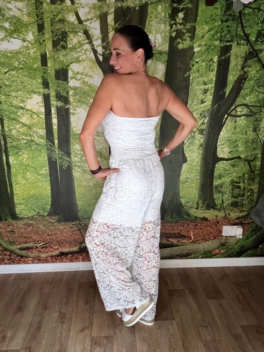 Lace bardot jumpsuit