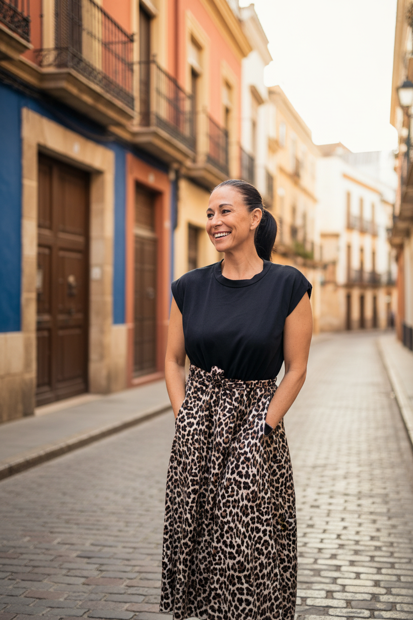 Leopard 🐆 print T-shirt dress