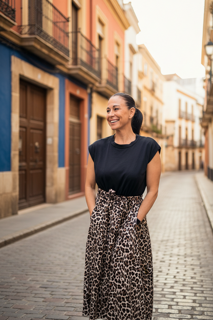 Leopard 🐆 print T-shirt dress