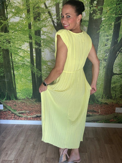 Pleated power dress