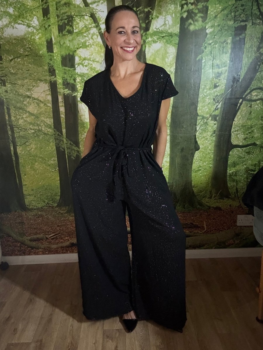Sparkle wide leg jumpsuit
